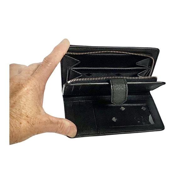 Kate Spade Glimmer Glitter Medium Compact Bifold Wallet - Picture 10 of 12